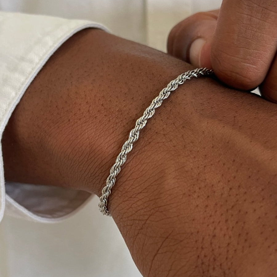 VORO® Pulsera Cordón 3MM · Plata