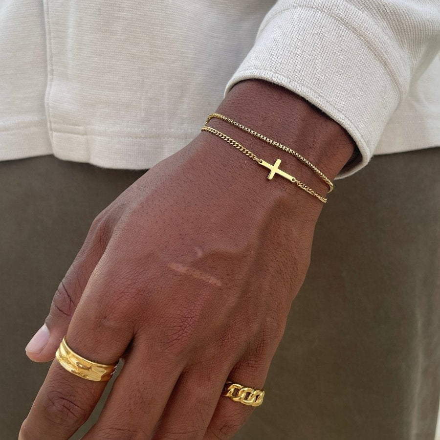 VORO® Pulsera Cruz · Oro 18K