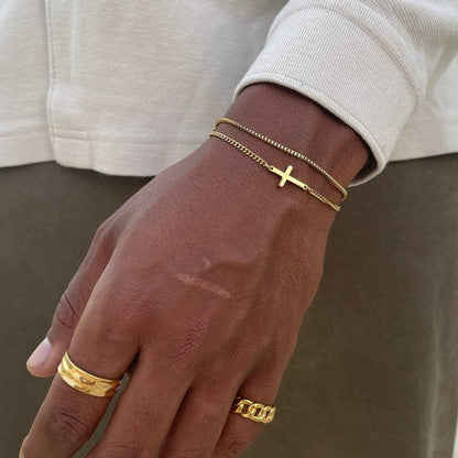 VORO® Pulsera Cruz · Oro 18K
