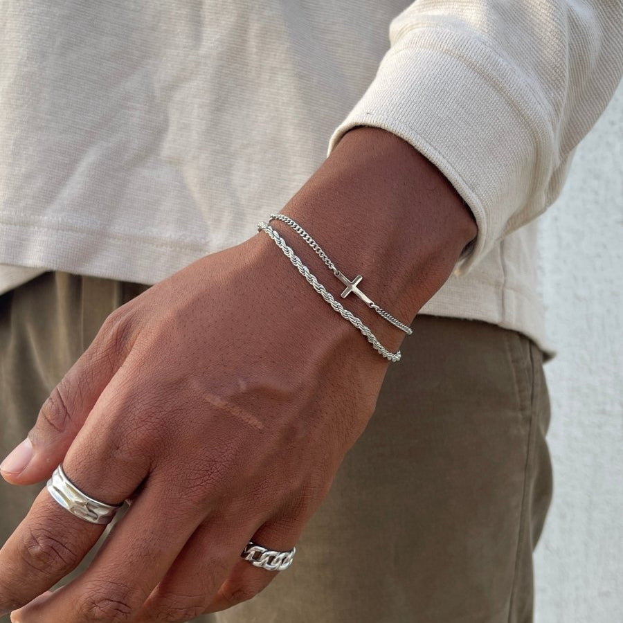 VORO® Pulsera Cruz · Plata