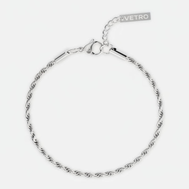 VORO® Pulsera Cordón 3MM · Plata