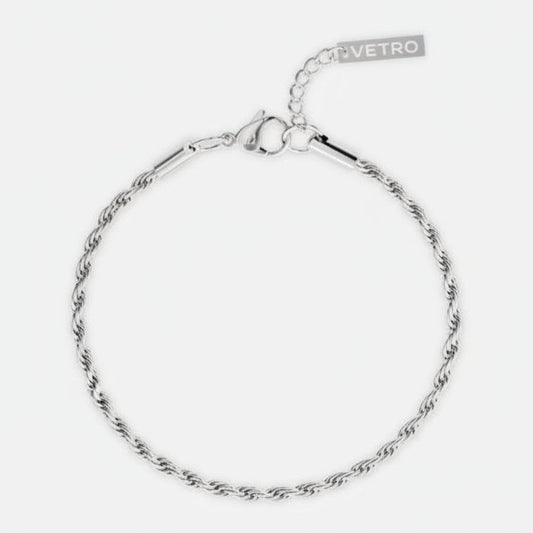 VORO® Pulsera Cordón 3MM · Plata