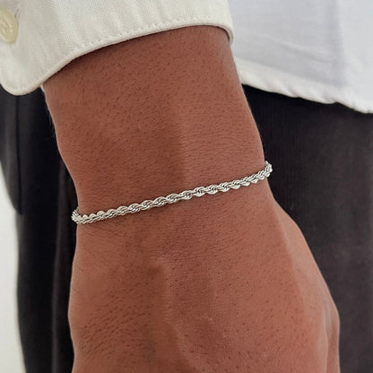 VORO® Pulsera Cordón 3MM · Plata